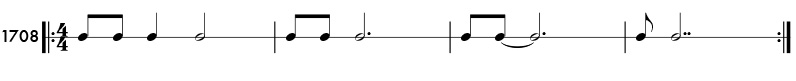 Double dotted note pattern 1708