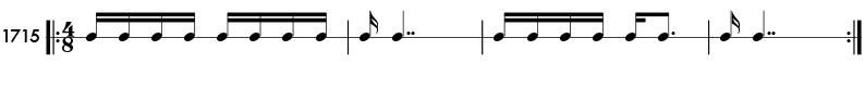 Double dotted note pattern 1715