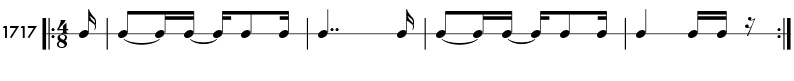 Double dotted note pattern 1717