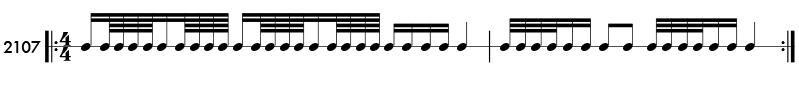 32nd and 64th note example - pattern 2107