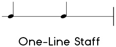 Example of a one-line staff